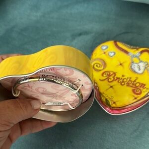 Brighton Silver Heart Bracelet with Intricate Design